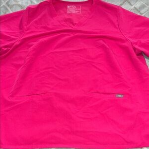 Women’s Figs Casma Three Pocket Scrub Top Hot Pink sz 4XL